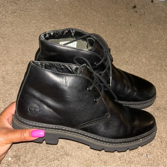 Timberland Black Chukka Boots with Minimalist Design - Picture 1 of 7